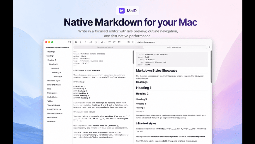 MaiD for Mac - review, screenshots