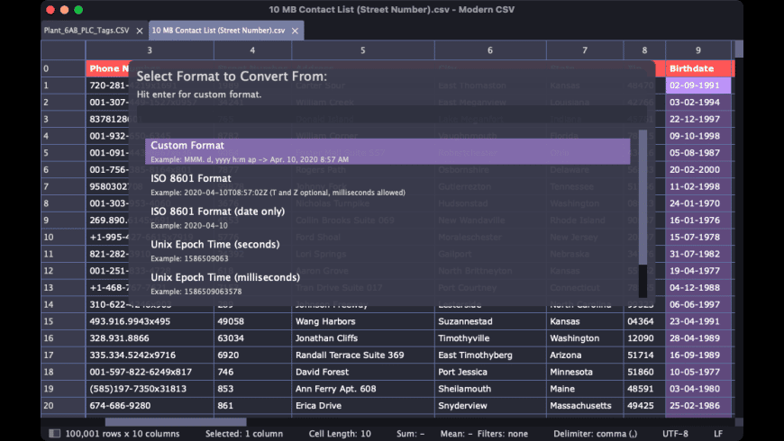 Modern CSV for Mac - review, screenshots