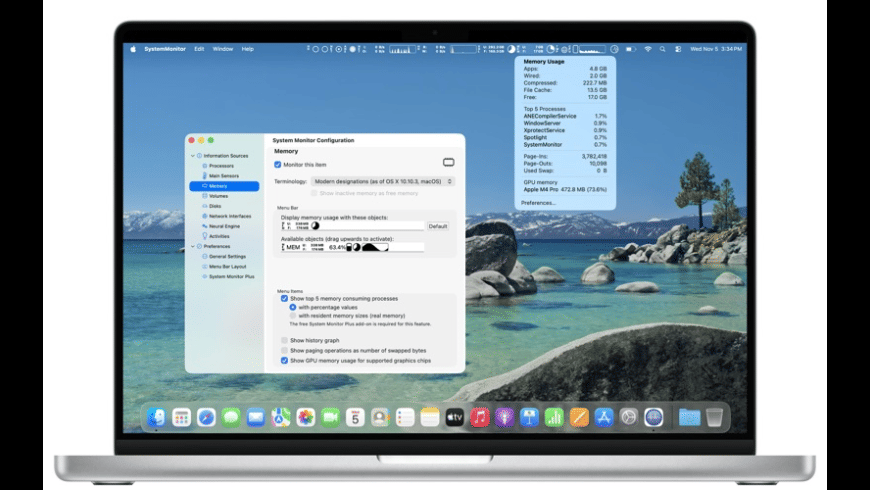 System Monitor for Mac - review, screenshots
