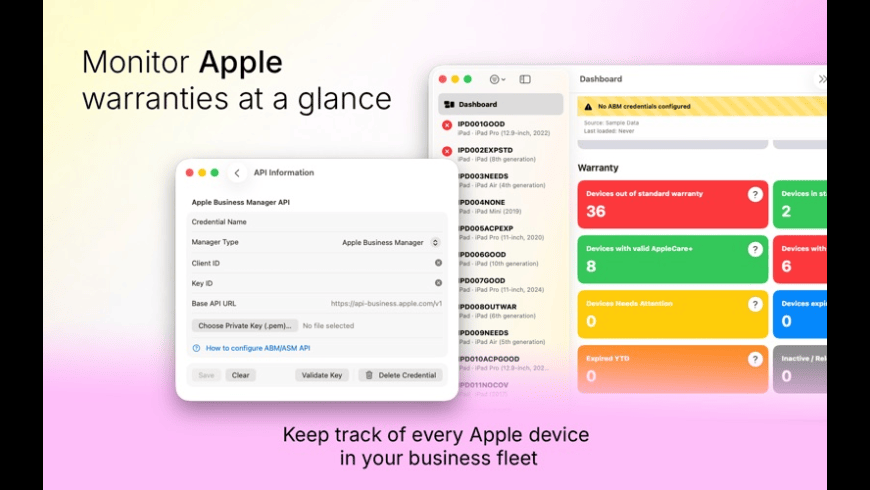 ABM Warranty for Mac - review, screenshots