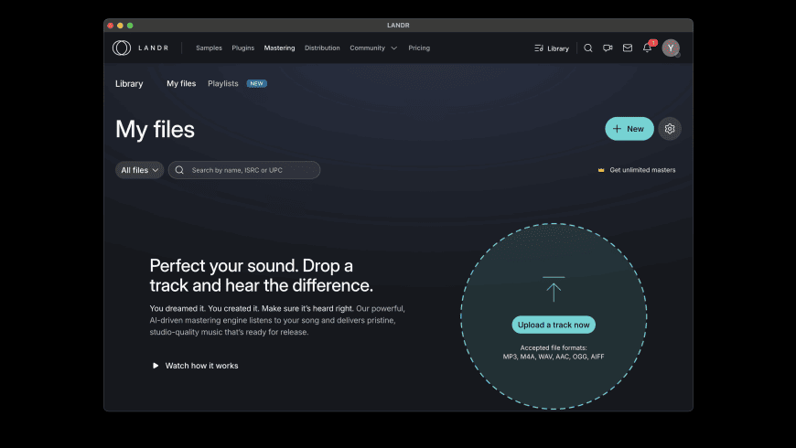 LANDR for Mac - review, screenshots