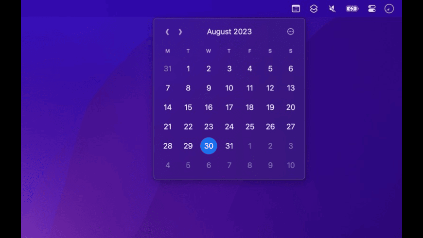 Menu Bar Calendar for Mac - review, screenshots