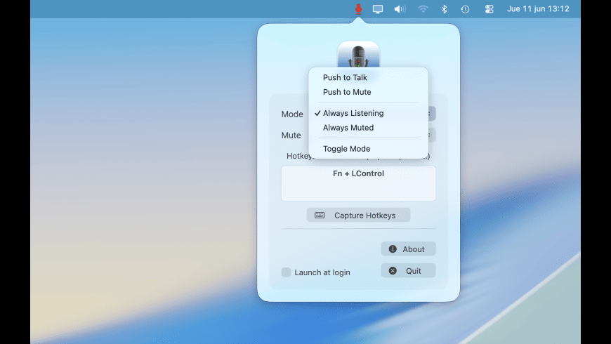 Push Mic Control NG for Mac - review, screenshots