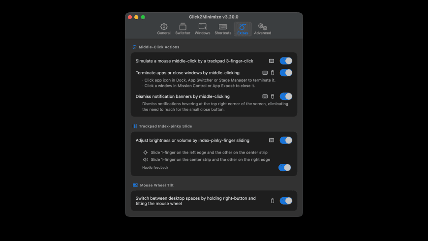 Click2Hide for Mac - review, screenshots