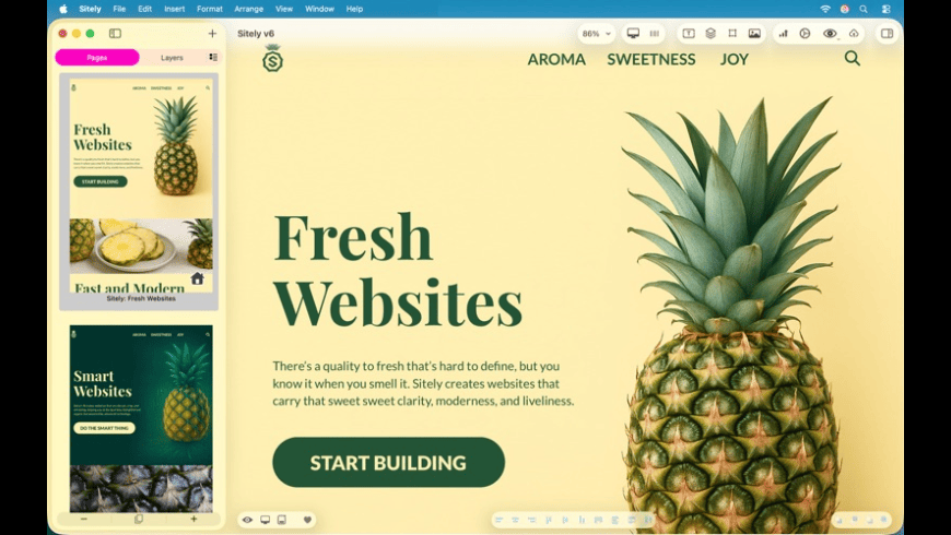Sitely for Mac - review, screenshots