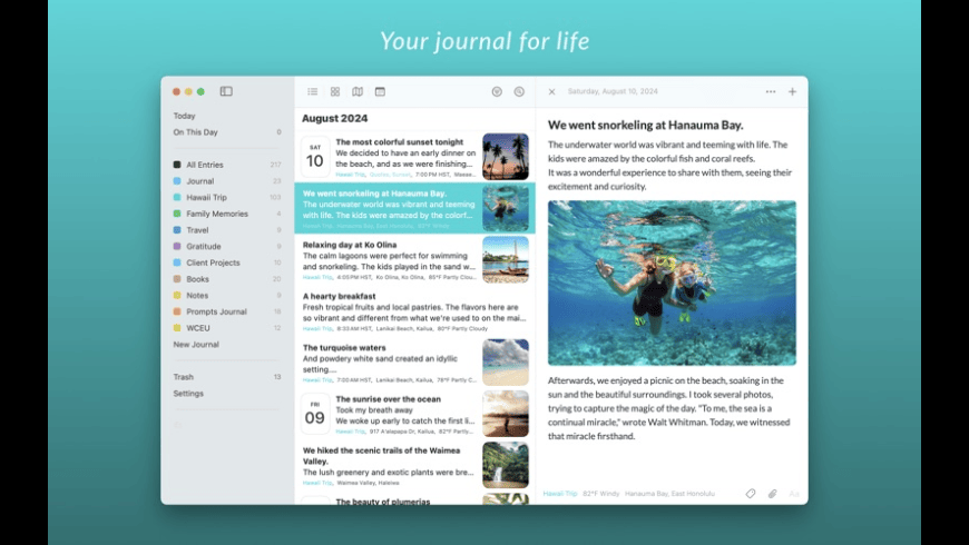 Day One for Mac - review, screenshots