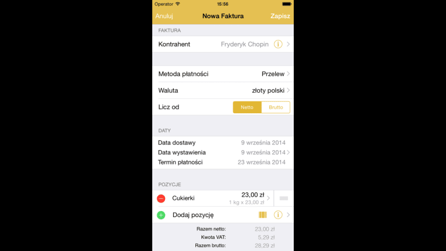 MyInvoice for Mac - review, screenshots
