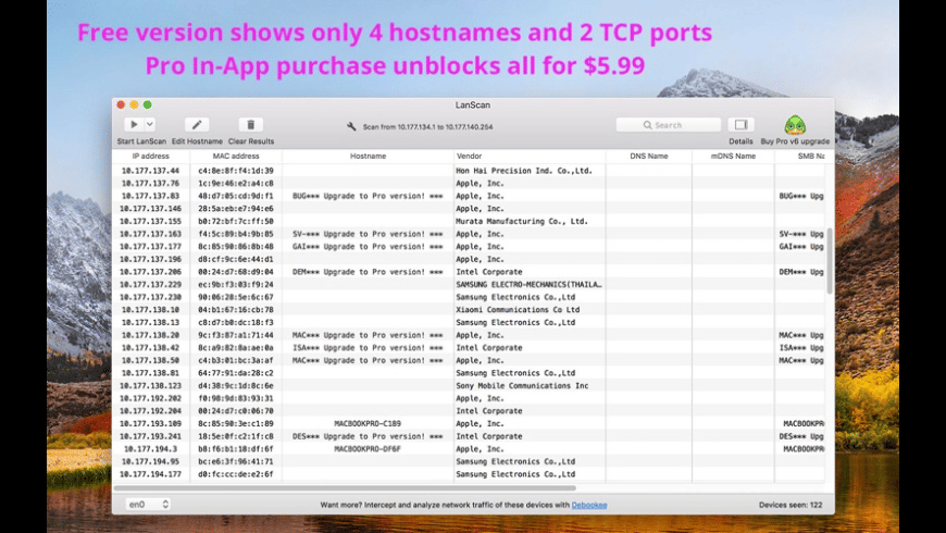 LanScan for Mac - review, screenshots