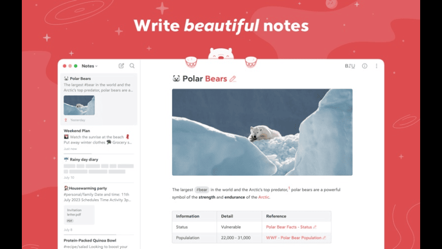 Bear for Mac - review, screenshots