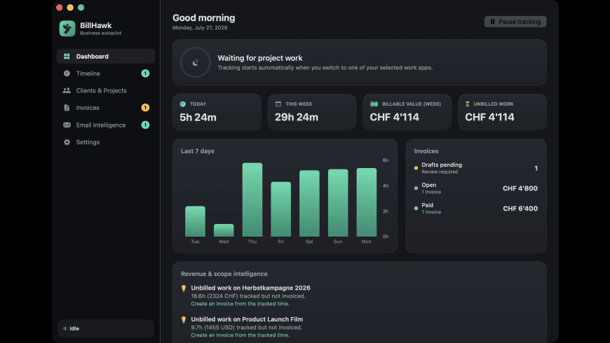 BillHawk for Mac - review, screenshots