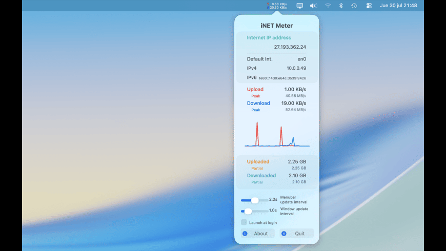 iNET Meter for Mac - review, screenshots