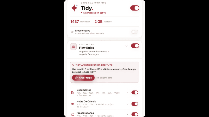 Tidy for Mac - review, screenshots
