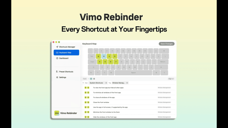 Vimo Rebinder for Mac - review, screenshots