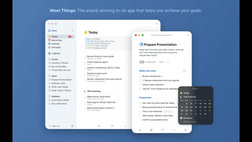 Things for Mac - review, screenshots