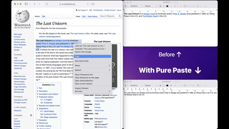 Pure Paste for Mac - review, screenshots