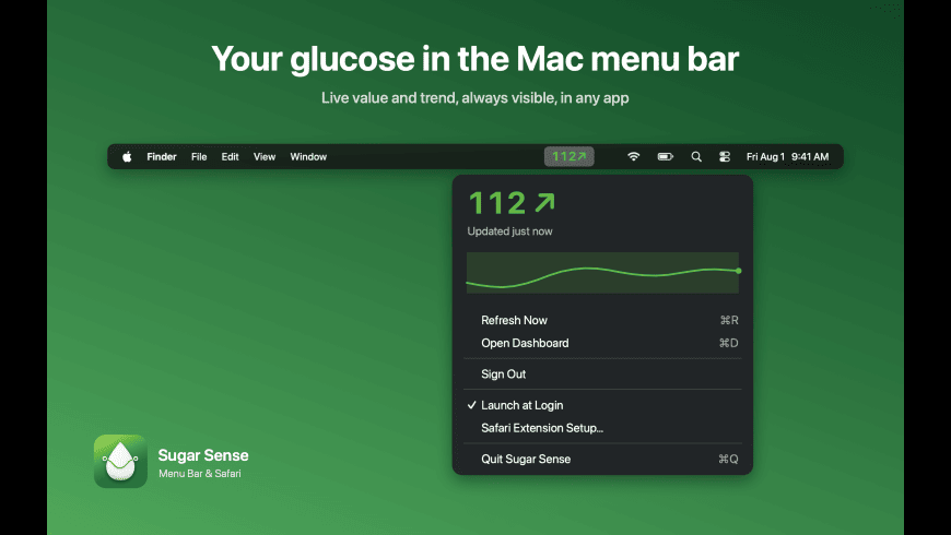 Sugar Sense: Menu Bar Glucose for Mac - review, screenshots