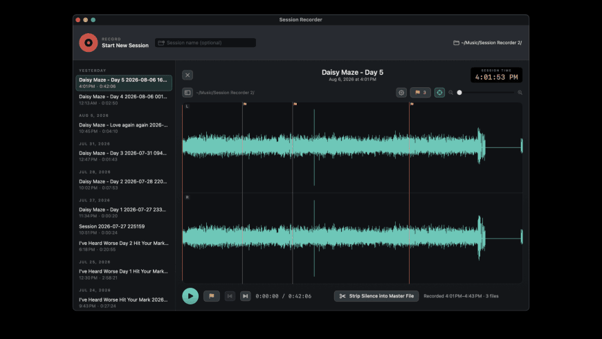 Session Recorder for Mac - review, screenshots