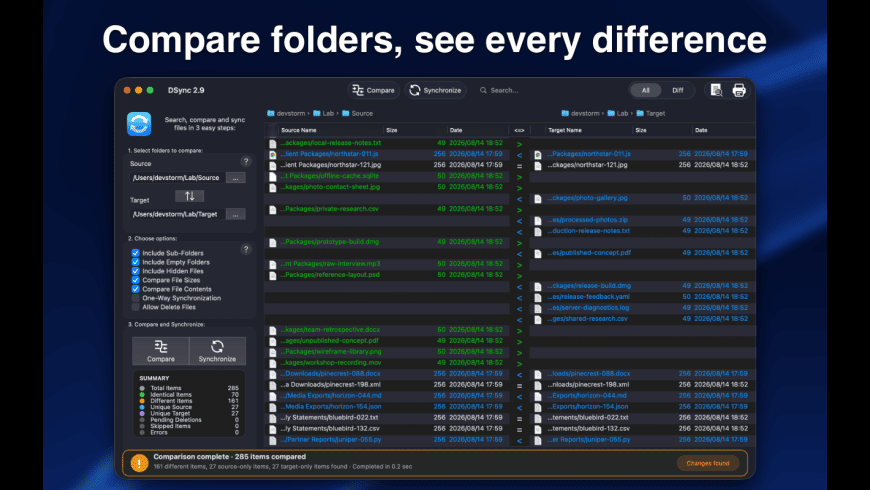 DSync for Mac - review, screenshots