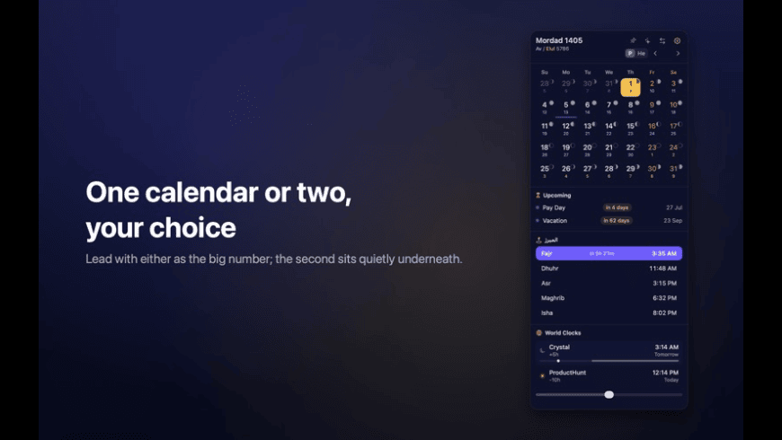 Soluna Calendar for Mac - review, screenshots