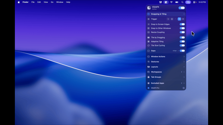 ClickFit for Mac - review, screenshots