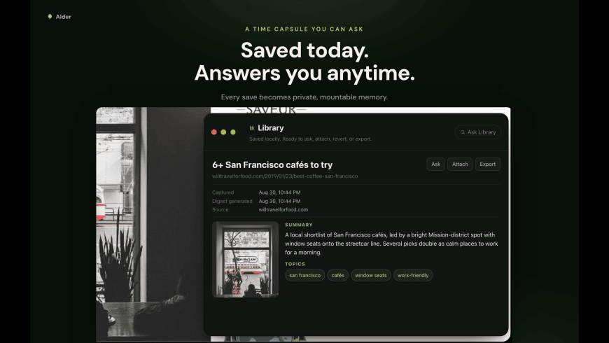 Alder for Mac - review, screenshots