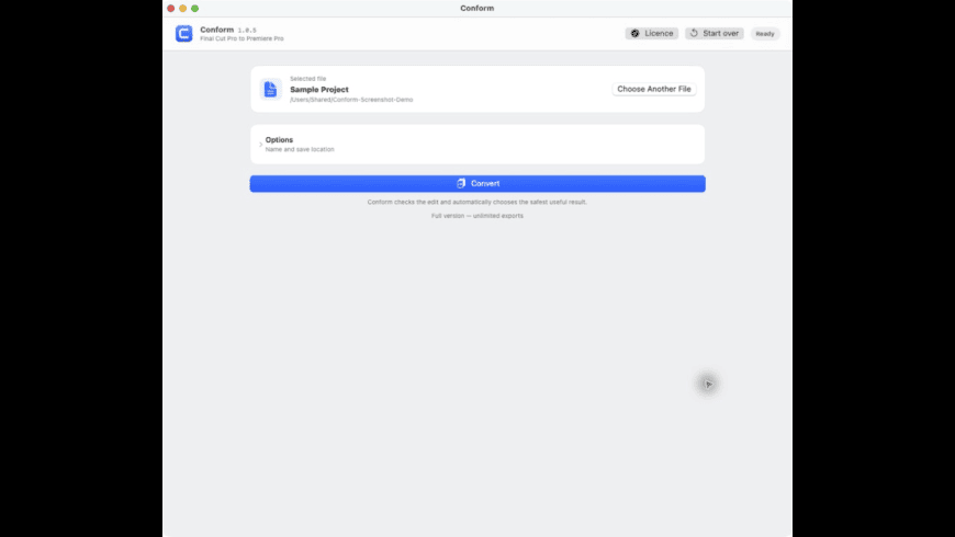 Conform for Mac - review, screenshots