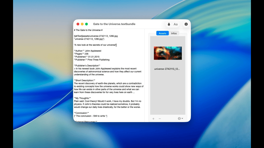 Textbundle Editor for Mac - review, screenshots