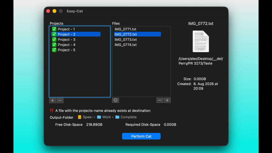 Easy-Cat for Mac - review, screenshots