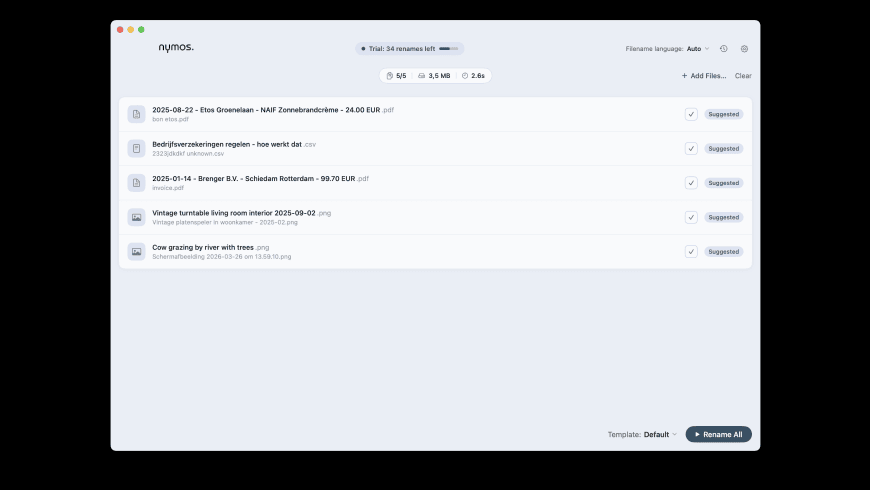 Nymos for Mac - review, screenshots