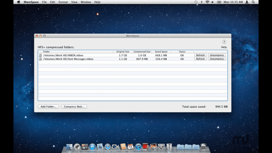 Download MoreSpace Folder Compression for Mac | MacUpdate