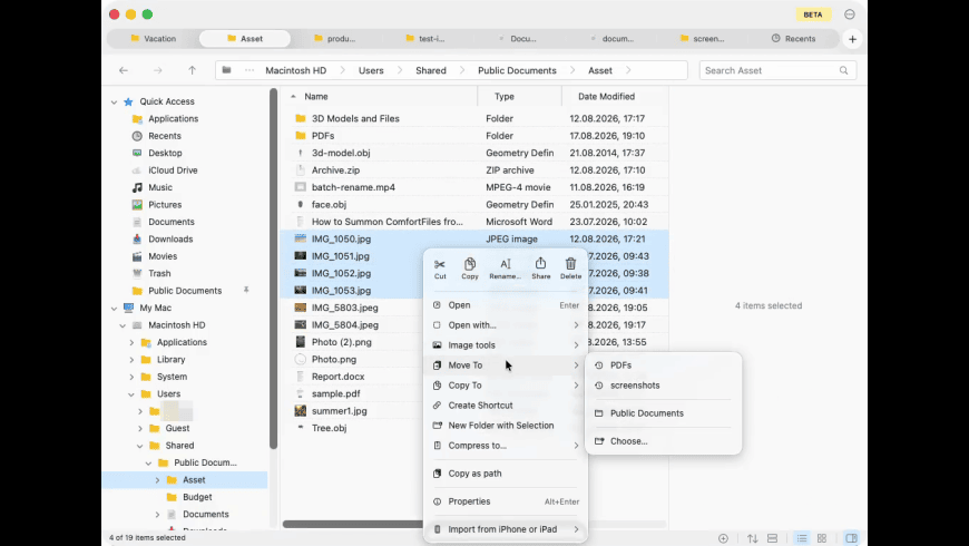 ComfortFiles for Mac - review, screenshots