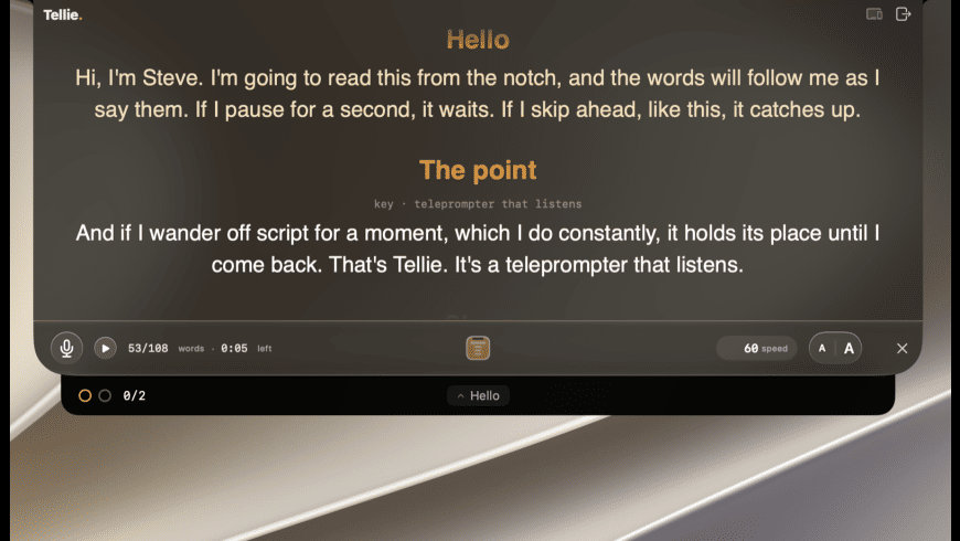 Tellie for Mac - review, screenshots