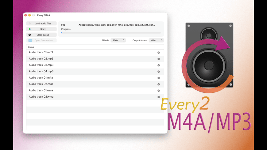 Every2M4A/MP3 for Mac - review, screenshots
