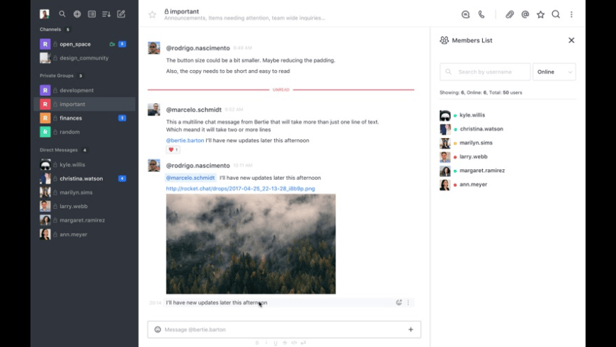 Rocket.Chat for Mac - review, screenshots