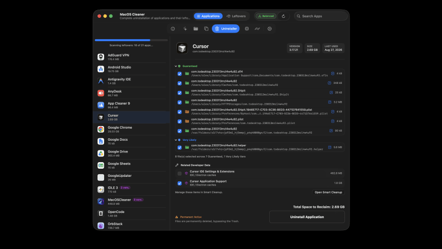 MacOSCleaner for Mac - review, screenshots
