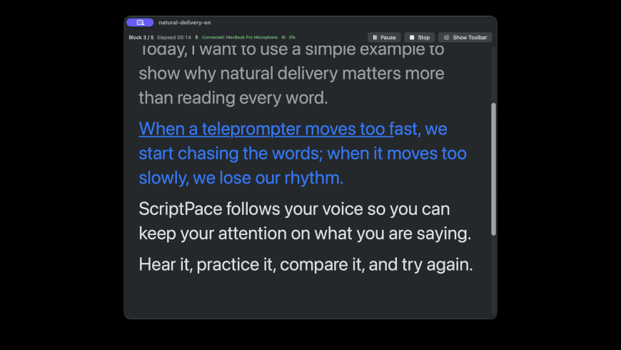 ScriptPace for Mac - review, screenshots
