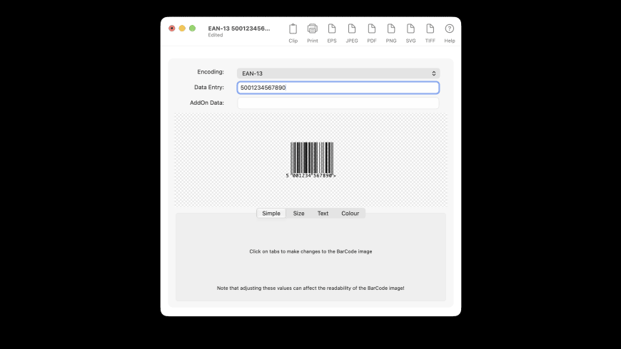 Scorpion BarCode for Mac - review, screenshots