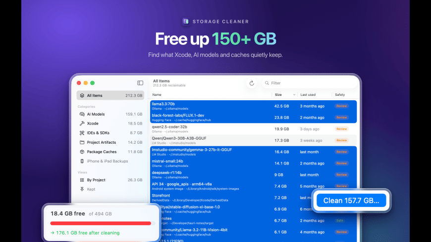 Storage Cleaner for Mac - review, screenshots