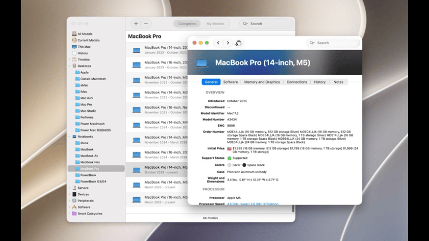 Mactracker for Mac - review, screenshots
