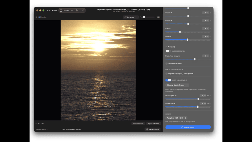 HDR Lab for Mac - review, screenshots