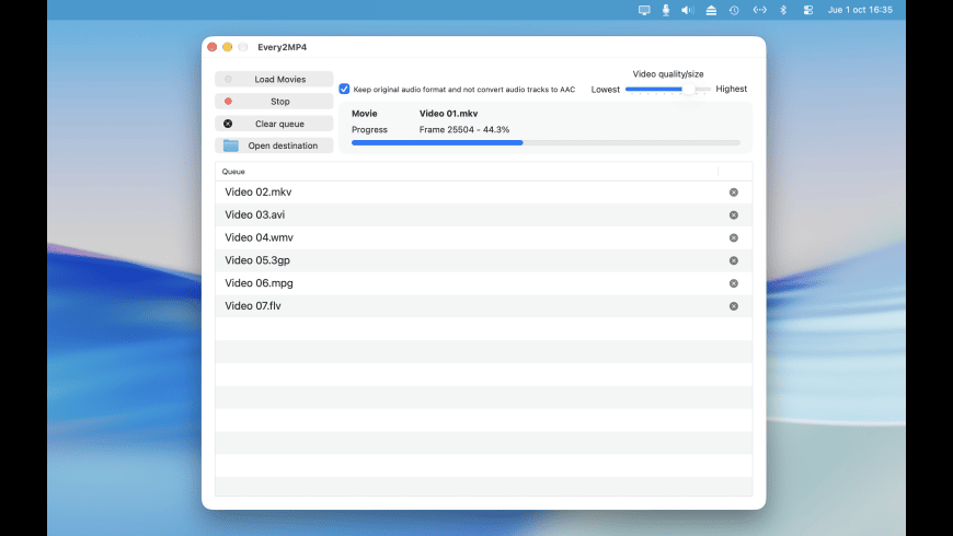 Every2MP4 for Mac - review, screenshots