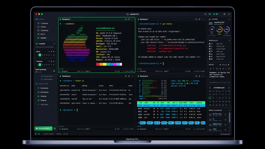 LayoutCLI for Mac - review, screenshots