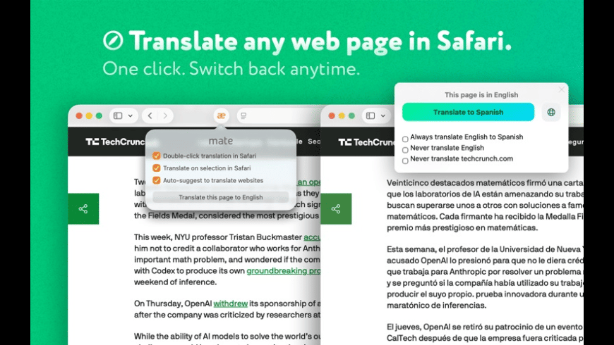 Mate Translate for Mac - review, screenshots