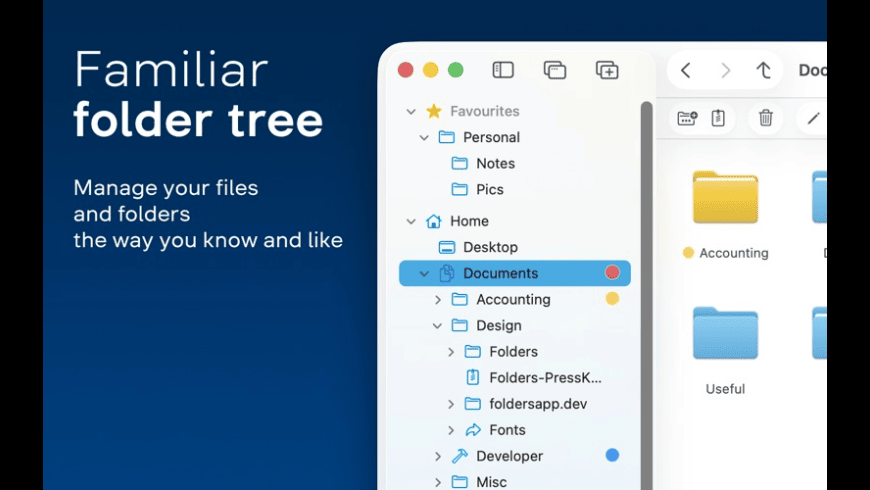 Folders File Manager for Mac - review, screenshots