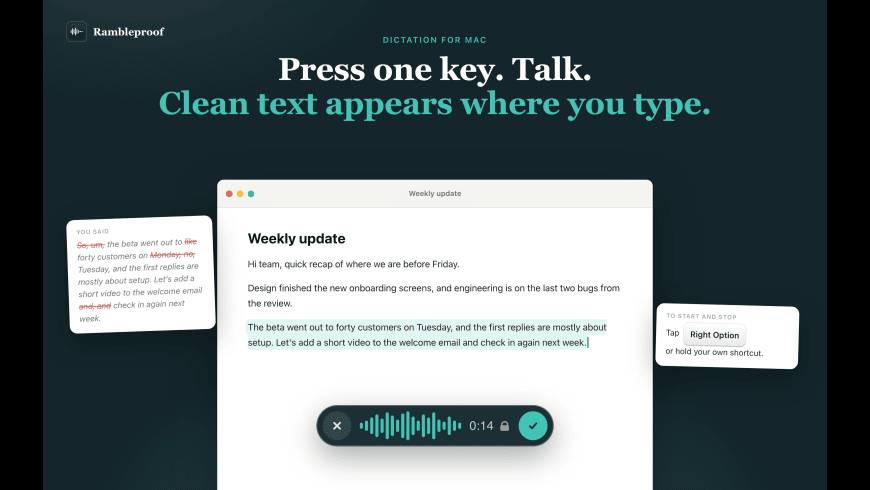 Rambleproof for Mac - review, screenshots