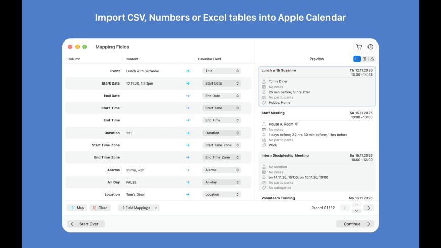 Importer for Calendar for Mac - review, screenshots