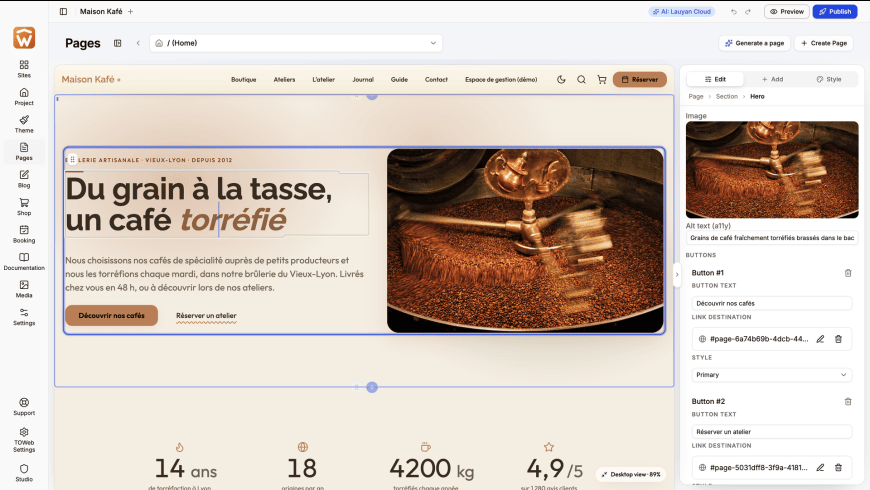 TOWeb for Mac - review, screenshots