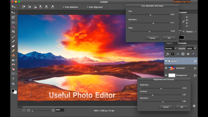 PixelStyle Photo Editor for Mac - review, screenshots