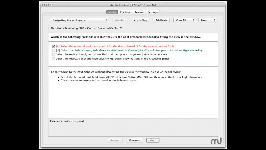 Adobe Illustrator CC ACE Exam Aid for Mac - review, screenshots