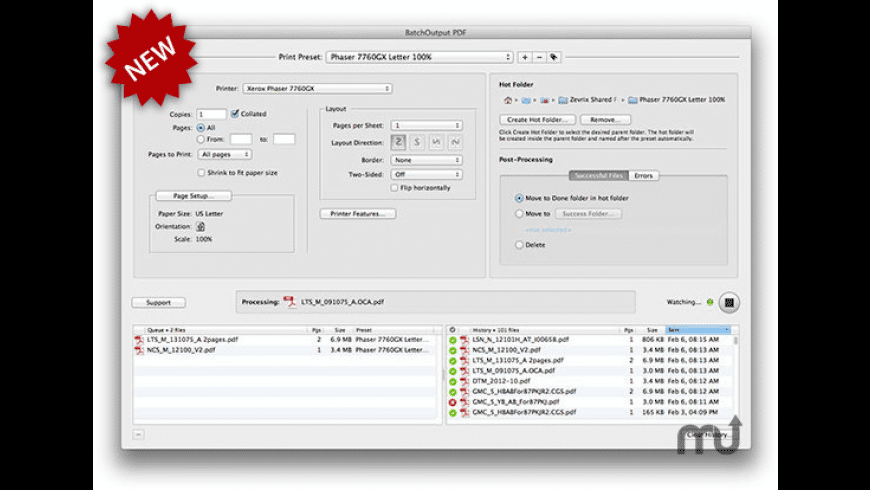 BatchOutput PDF Server for Mac - review, screenshots